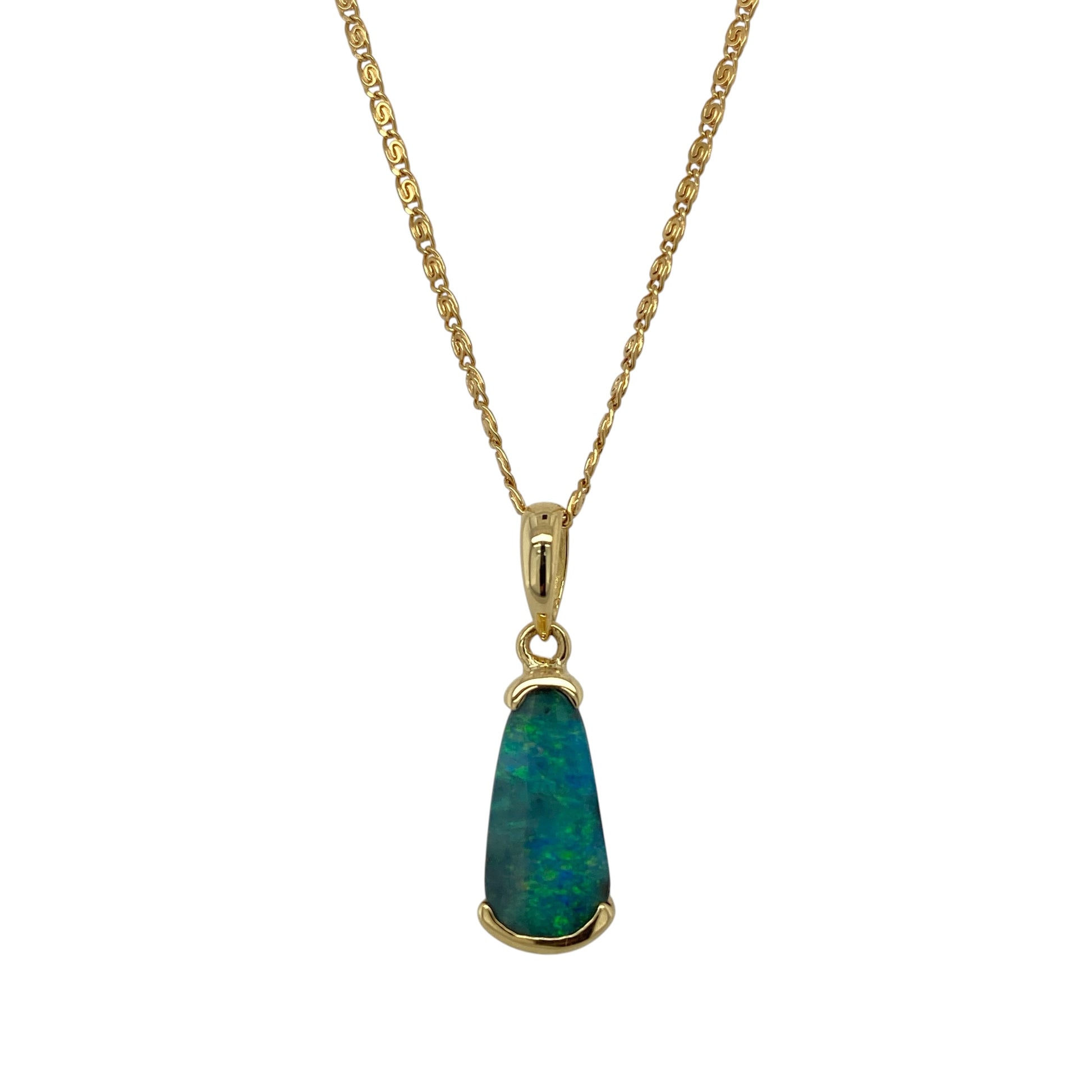 18ct Gold & Opalique 19" Necklace