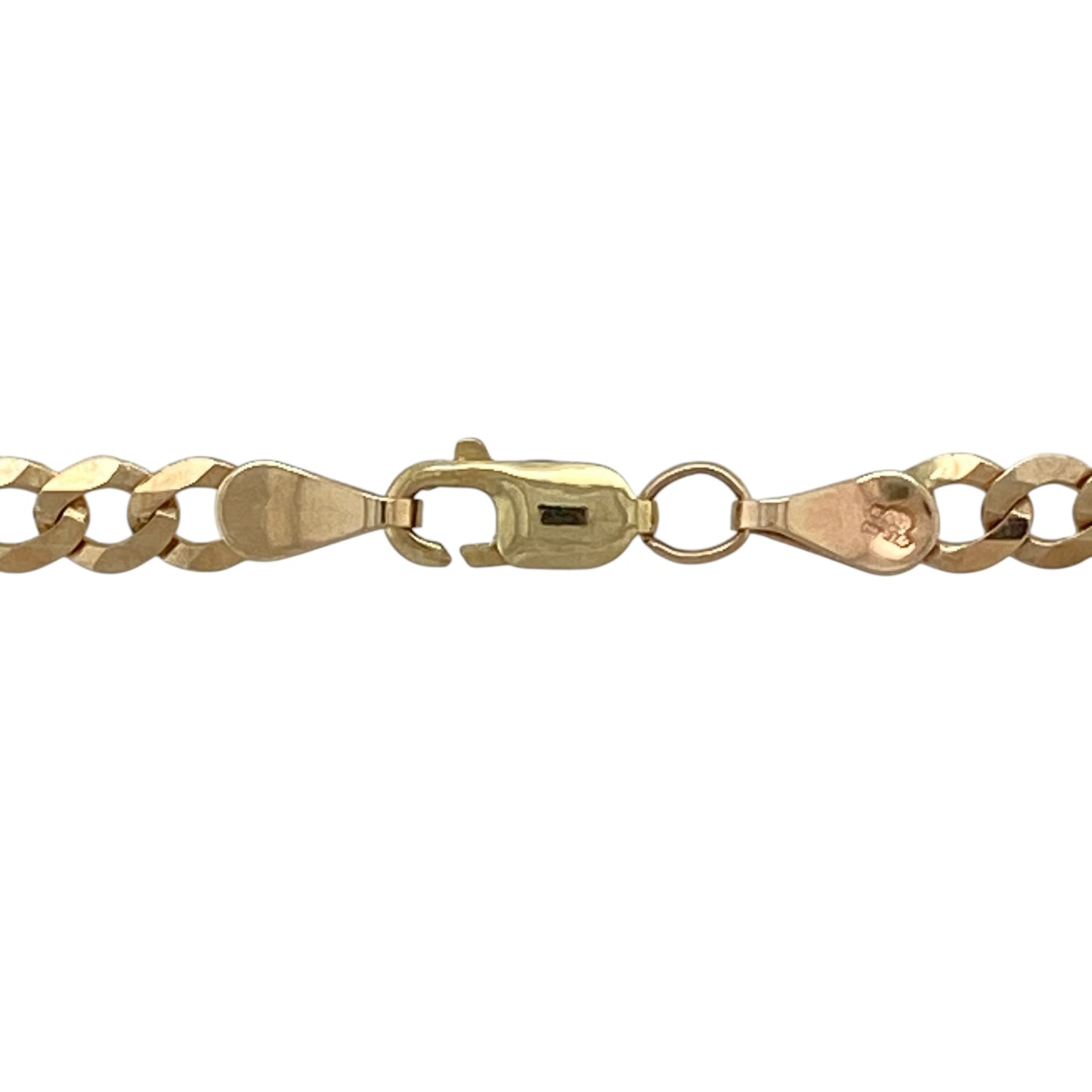 Add timeless style to your jewellery collection with this pre-owned 9ct yellow gold curb chain, featuring classic 4mm curb links that offer a versatile look for everyday wear or displaying your favourite pendant.

Design: The chain features traditional 4mm curb links with a smooth, polished finish, creating a bold yet elegant appearance. Measuring 18 inches in length, it sits comfortably at the neckline and is ideal for wearing alone or layered with other chains.