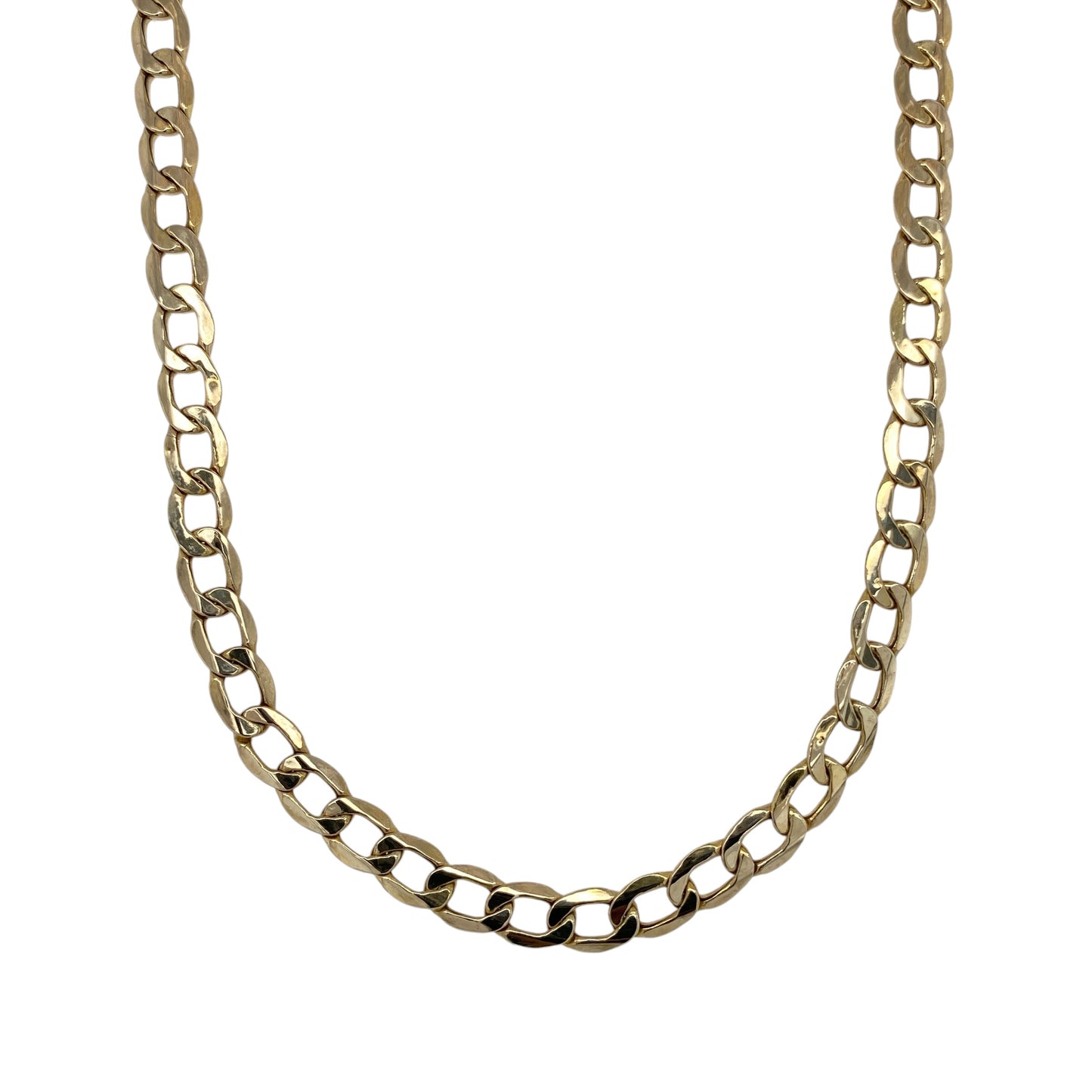 9ct Gold 20" Semi Hollow Curb Chain