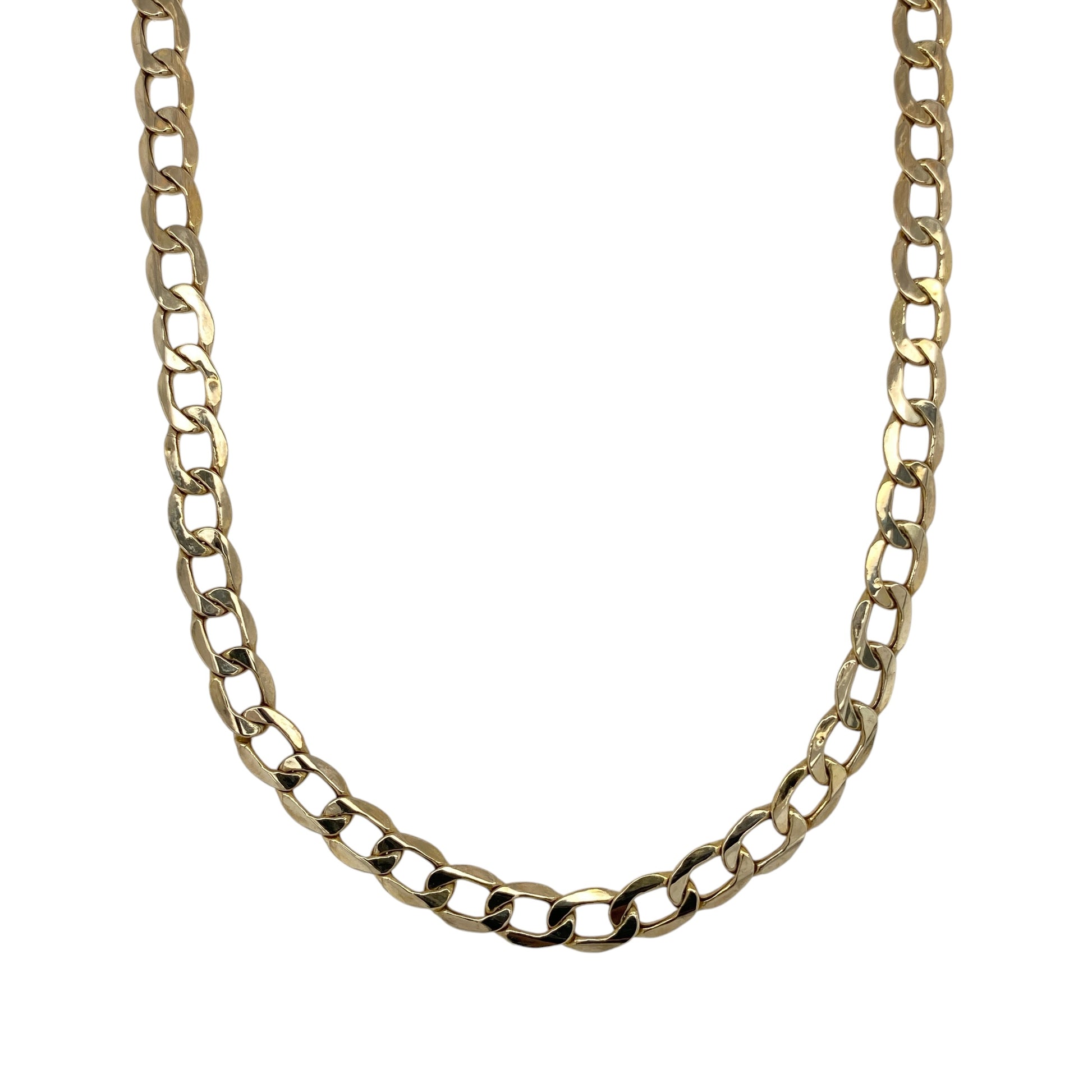 9ct Gold 20" Semi Hollow Curb Chain