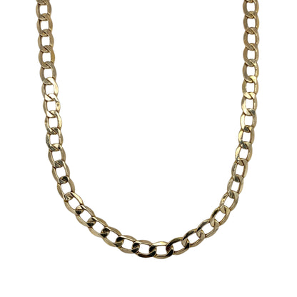 9ct Gold 20" Semi Hollow Curb Chain