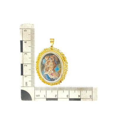 18ct Gold Vintage Nouveau Portrait Marie Antoinette Brooch/Pendant