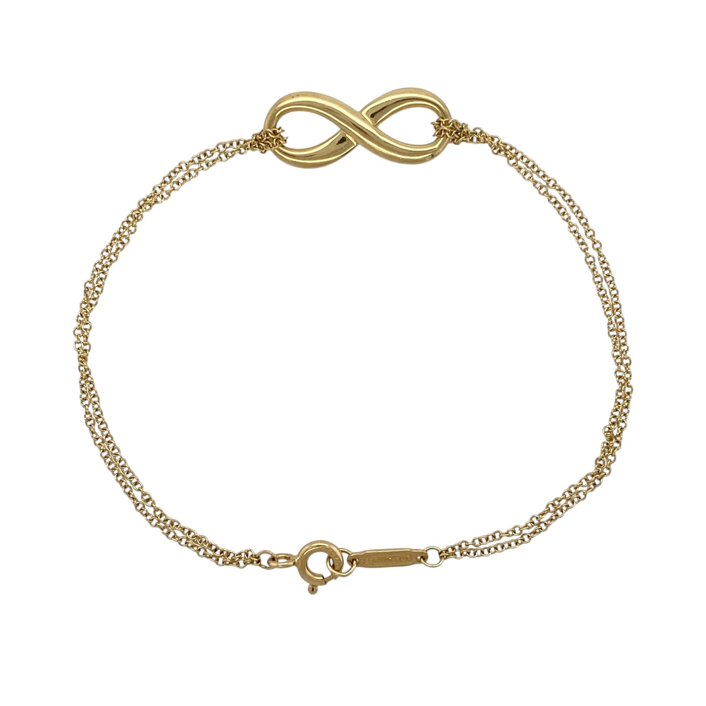 18ct Gold 7" Innity Tiffany & Co Style Bracelet