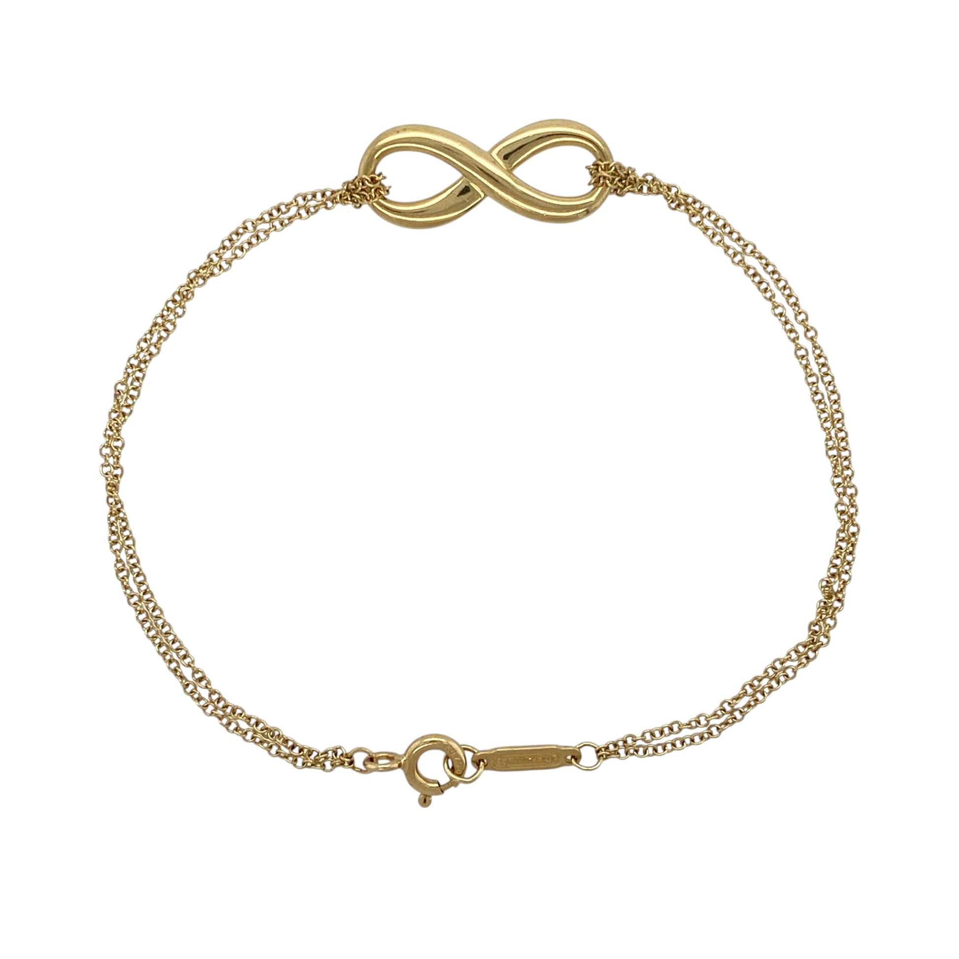 18ct Gold 7" Innity Tiffany & Co Style Bracelet