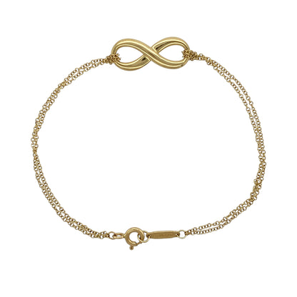 18ct Gold 7" Innity Tiffany & Co Style Bracelet
