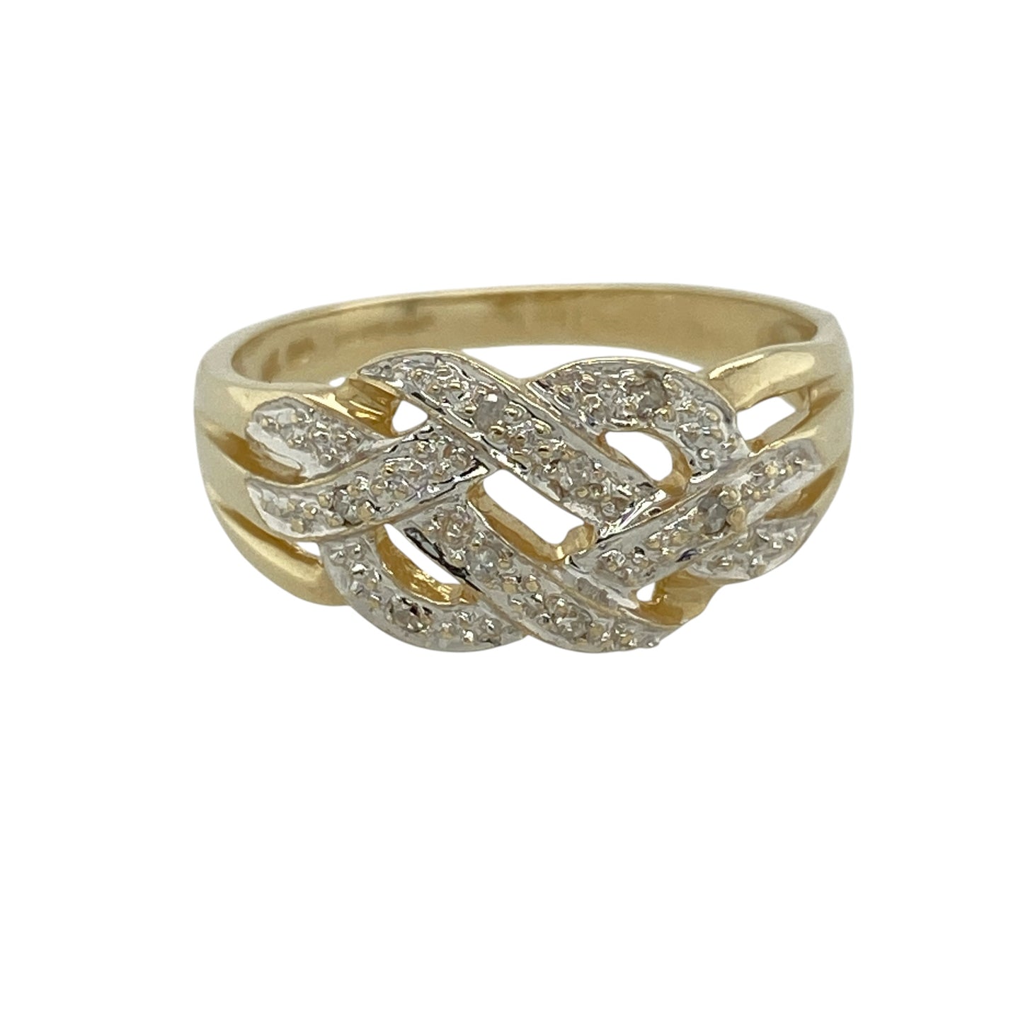 9ct Gold & Diamond Celtic Knot Ring