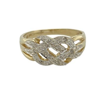 9ct Gold & Diamond Celtic Knot Ring