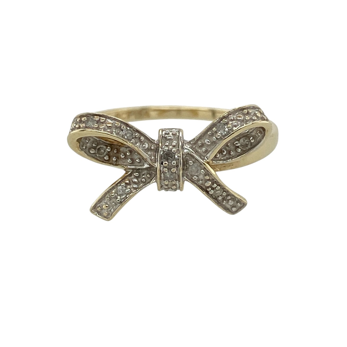 9ct Gold & Diamond Bow Ring
