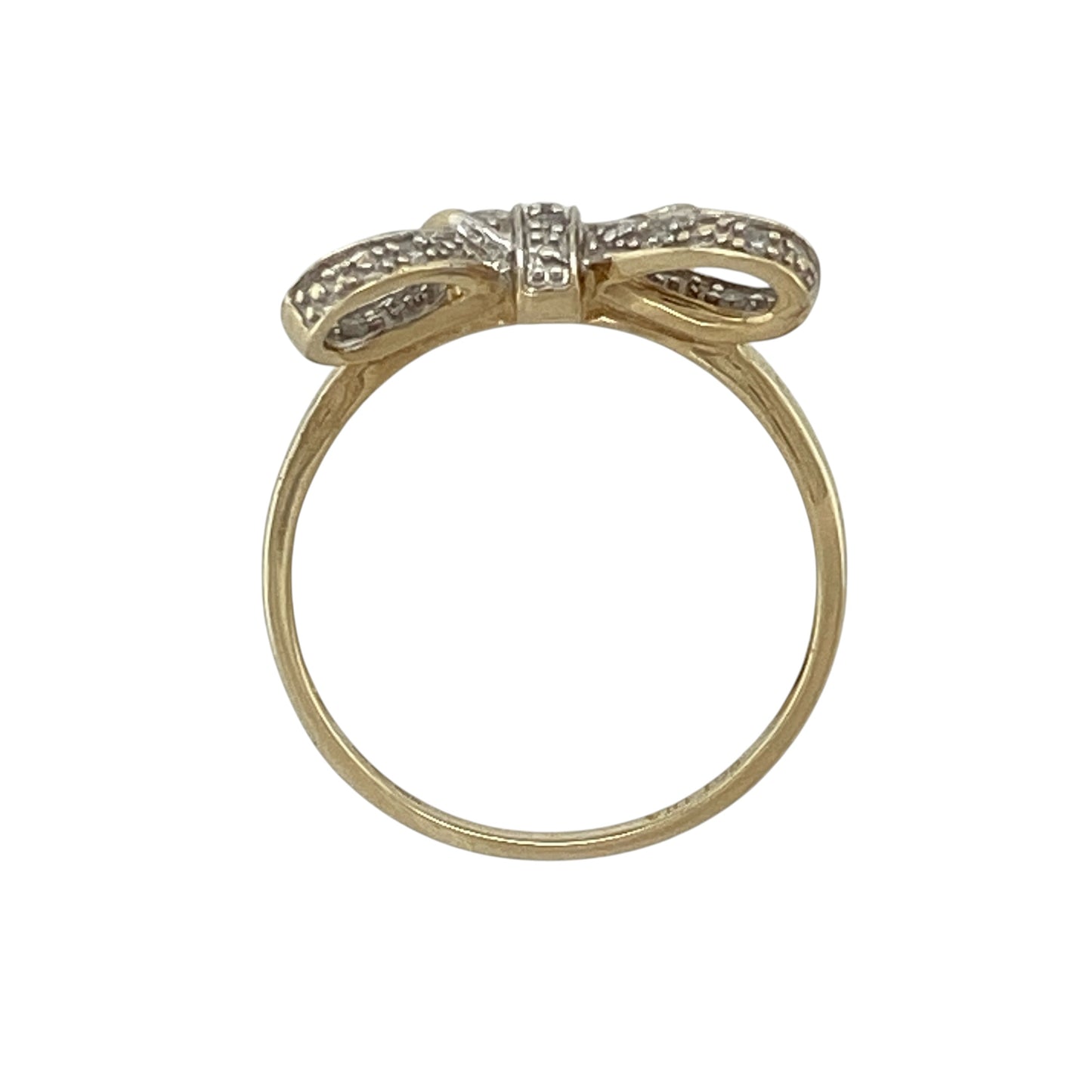 9ct Gold & Diamond Bow Ring