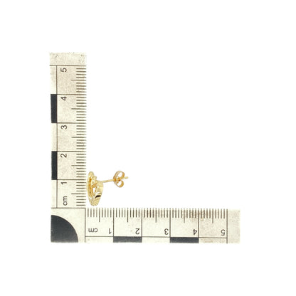 9ct Gold & Diamond Open Heart Stud Earrings
