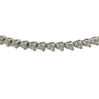 18ct White Gold & Diamond 7.25" Tennis Bracelet