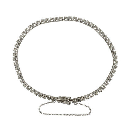 18ct White Gold & Diamond 7.25" Tennis Bracelet