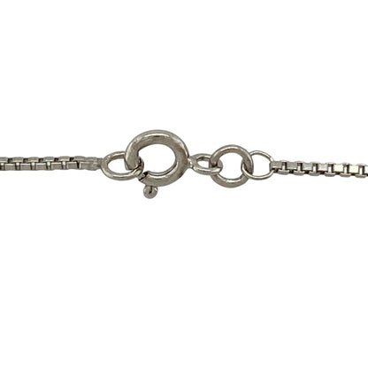 9ct White Gold & Diamond Solitaire 16" Necklace