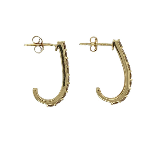 Add timeless sparkle to your jewellery collection with these pre-owned 9ct yellow gold diamond curved bar stud earrings, featuring an elegant contemporary design with an impressive total diamond weight of approximately 0.54ct.

Design: The earrings showcase a sleek curved bar design, beautifully adorned with sparkling diamonds that create a graceful line of brilliance. Their modern yet timeless styling makes them perfect for both everyday elegance and special occasions.