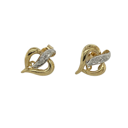 Add timeless sparkle and romantic elegance to your jewellery collection with these pre-owned 9ct yellow and white gold diamond open heart stud earrings, featuring a classic heart design enhanced with sparkling diamonds—perfect for everyday wear or as a meaningful gift.

Design: The earrings showcase an elegant open heart design, beautifully accented with sparkling diamonds that add a touch of brilliance.