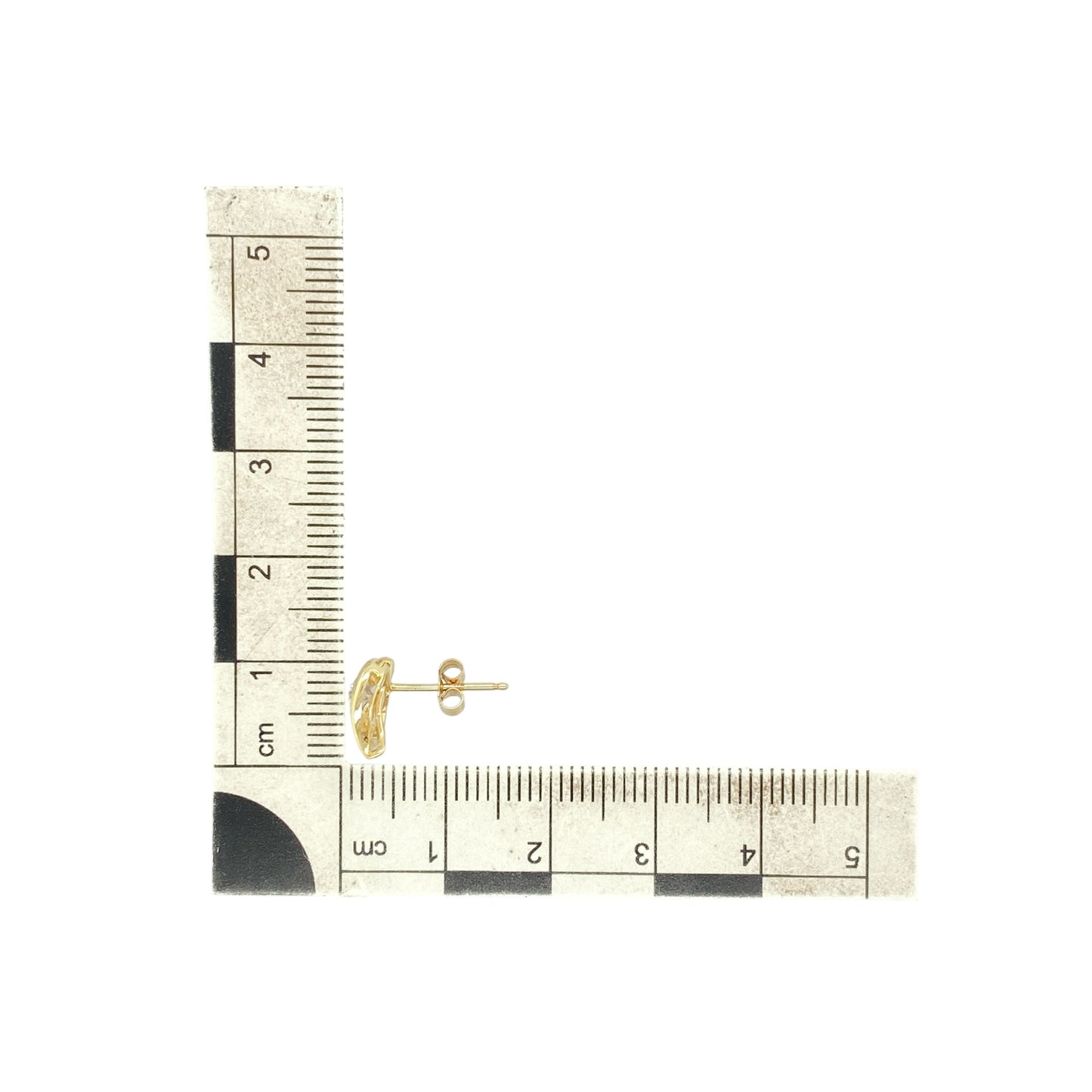 9ct Gold & Diamond Heart Stud Earrings