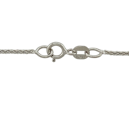 10ct White Gold Diamond & Sapphire 17" Necklace