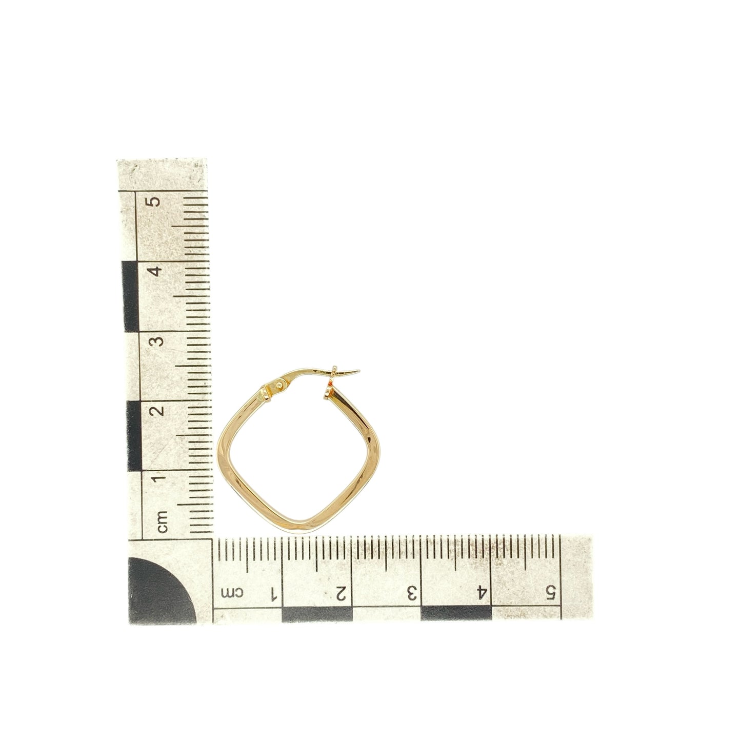 9ct Gold Plain Square Creole Earrings