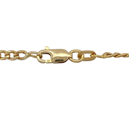 9ct Gold Plain Large Cross 22" Necklace