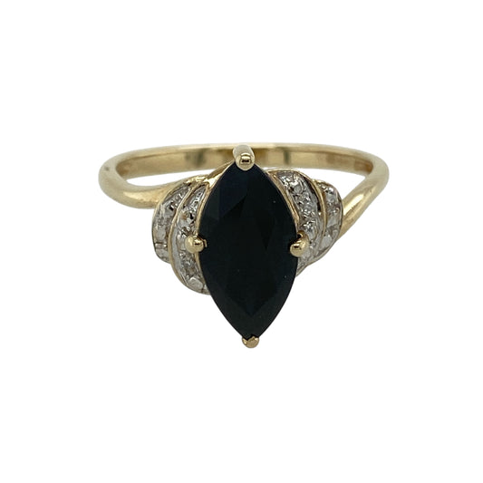 9ct Gold Diamond & Sapphire Ring