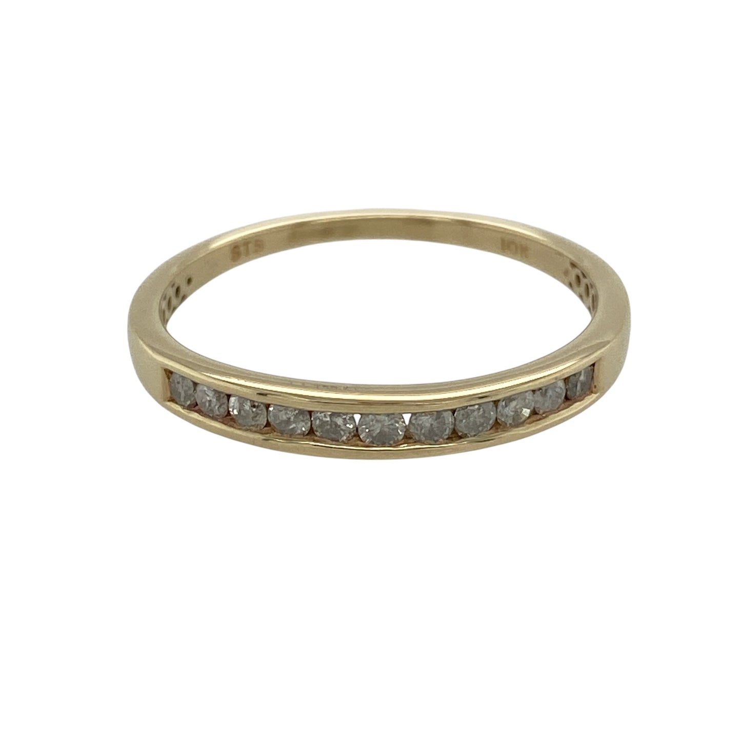 9ct Gold & Diamond Band Ring