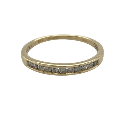 9ct Gold & Diamond Band Ring