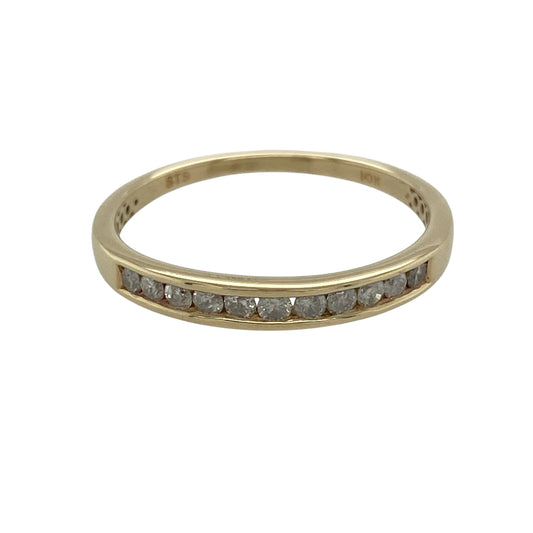 9ct Gold & Diamond Band Ring
