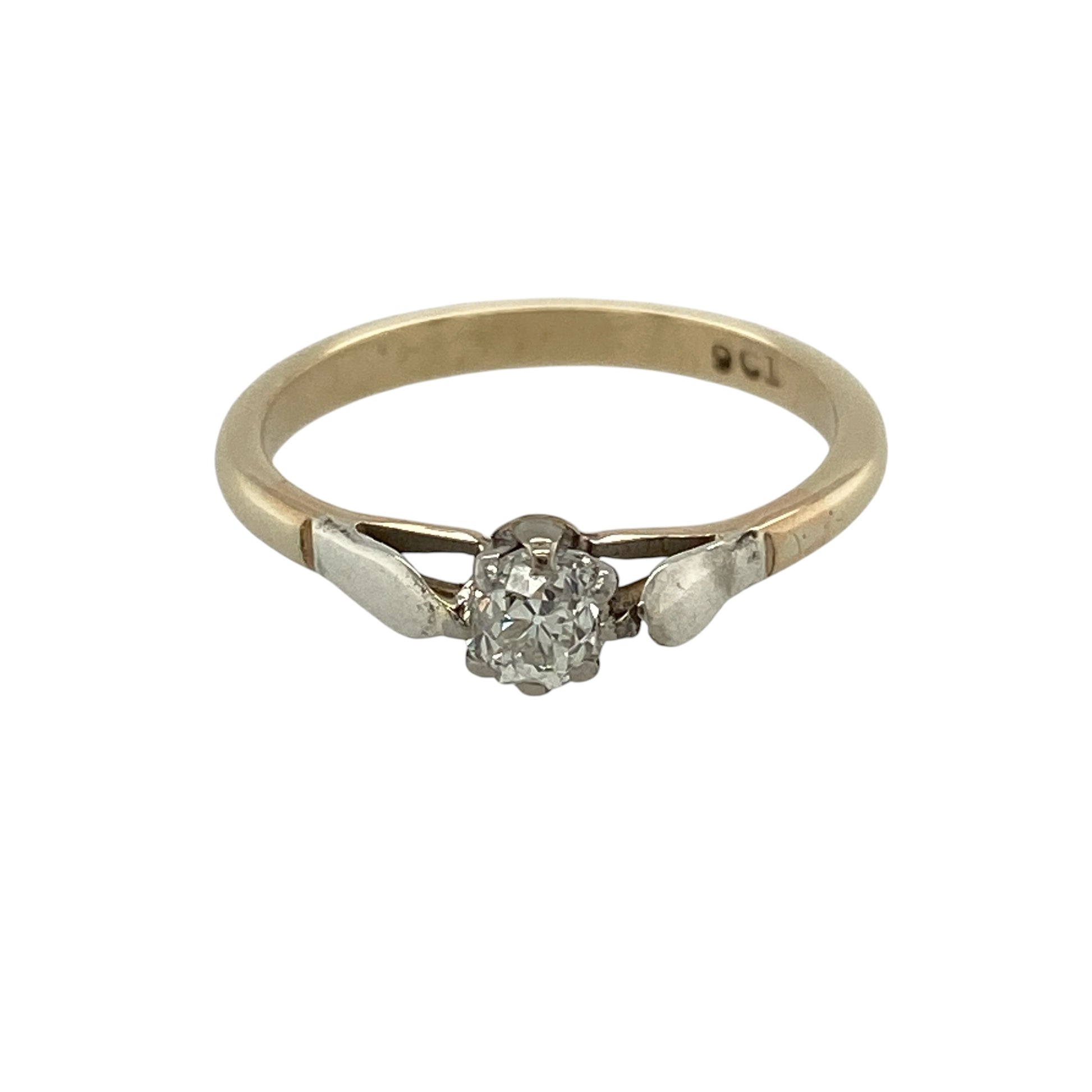 9ct Gold & Diamond Solitaire Ring