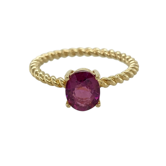 9ct Gold & Pink Tourmaline Ring