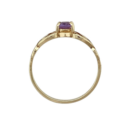 9ct Gold & Amethyst Celtic Ring