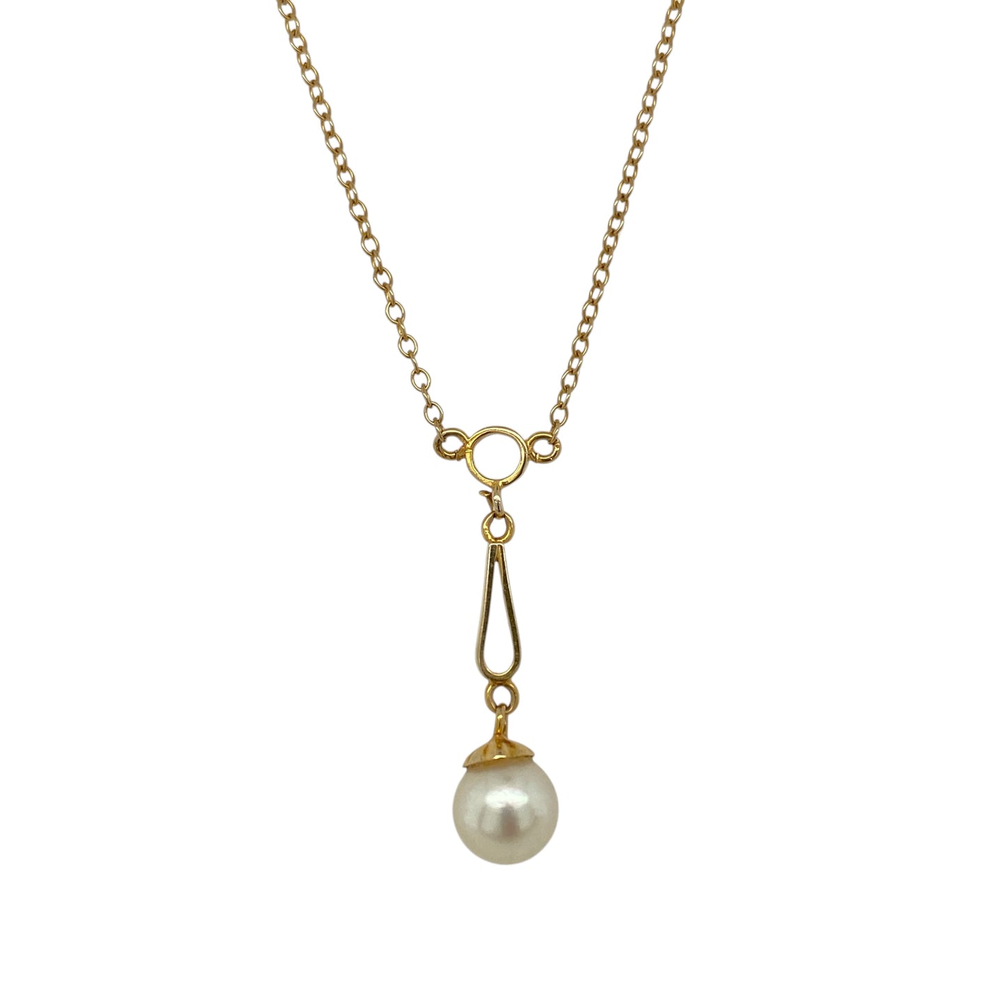 9ct Gold & Pearl 18" Necklace