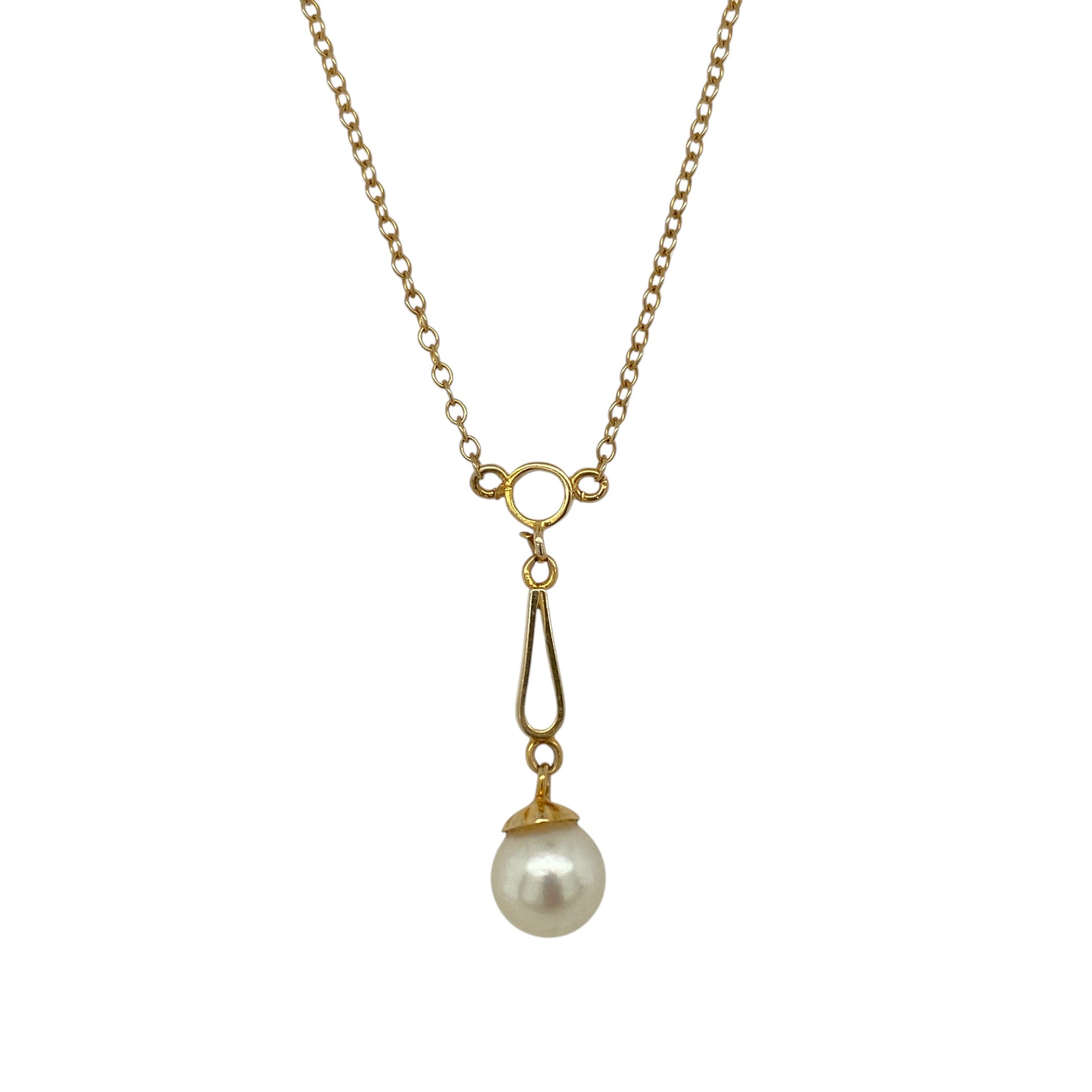 9ct Gold & Pearl 18" Necklace