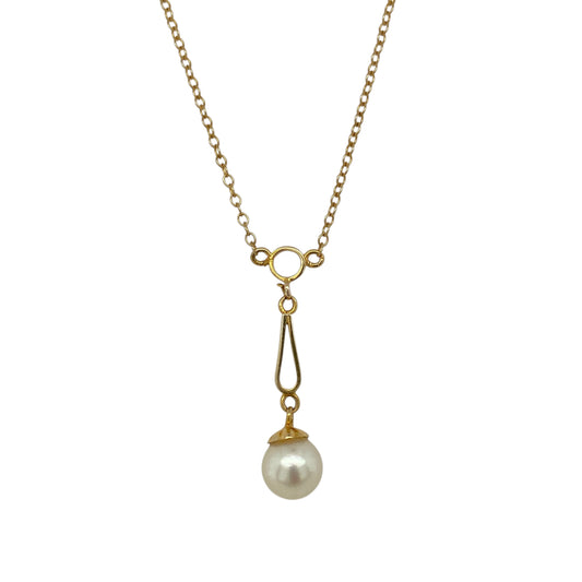 9ct Gold & Pearl 18" Necklace