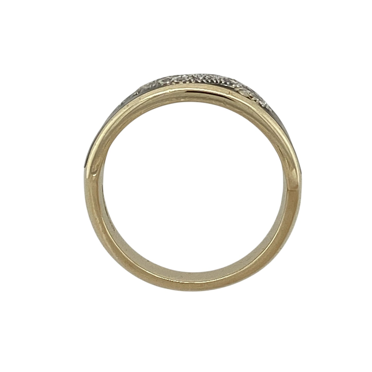 9ct Gold & Diamond Green Enamel Leopard Band Ring