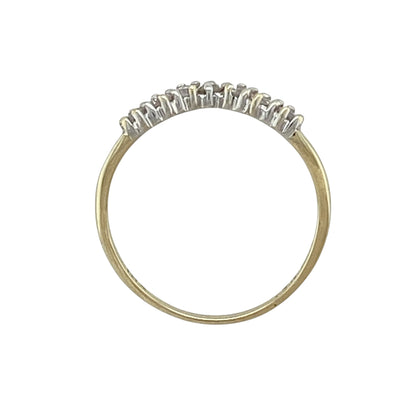 9ct Gold & Diamond Wishbone Ring