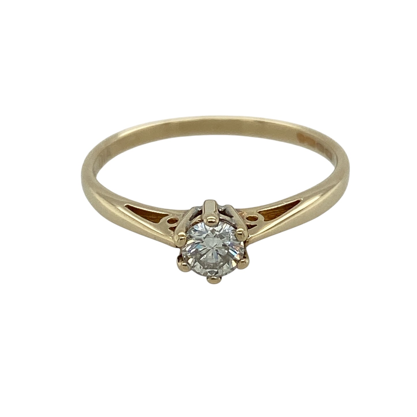9ct Gold & Diamond Solitaire Ring