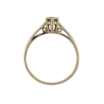 9ct Gold & Diamond Solitaire Ring