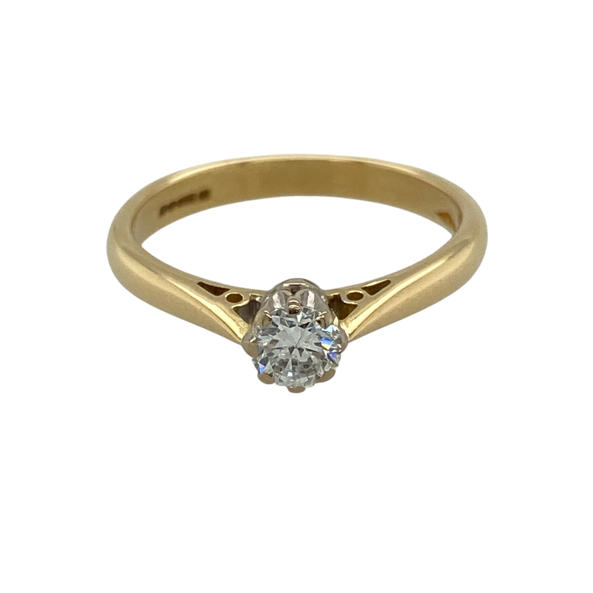 18ct Gold & Diamond Solitaire Ring