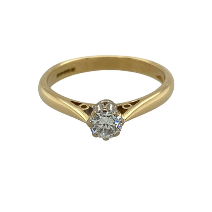 18ct Gold & Diamond Solitaire Ring