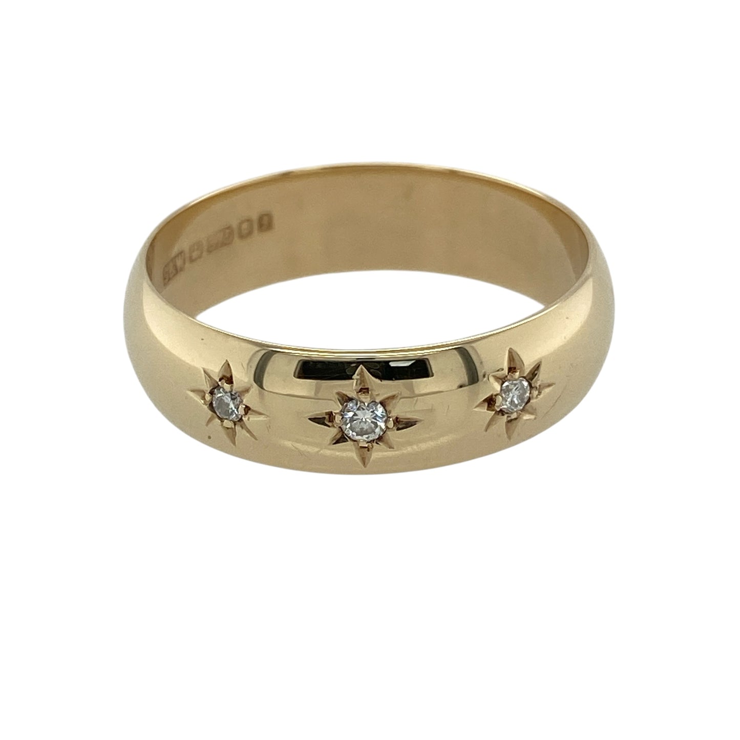 9ct Gold & Diamond Trilogy Band Ring