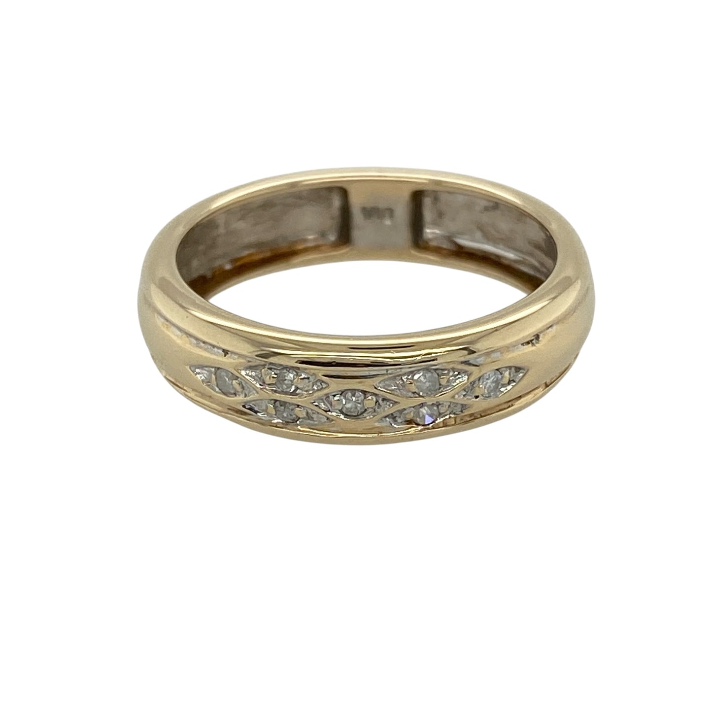 9ct Gold & Diamond Band Ring