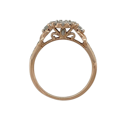 9ct Gold & Diamond Cluster Ring