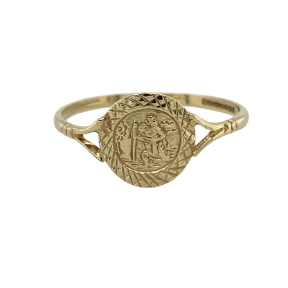 9ct Gold St Christopher Ring