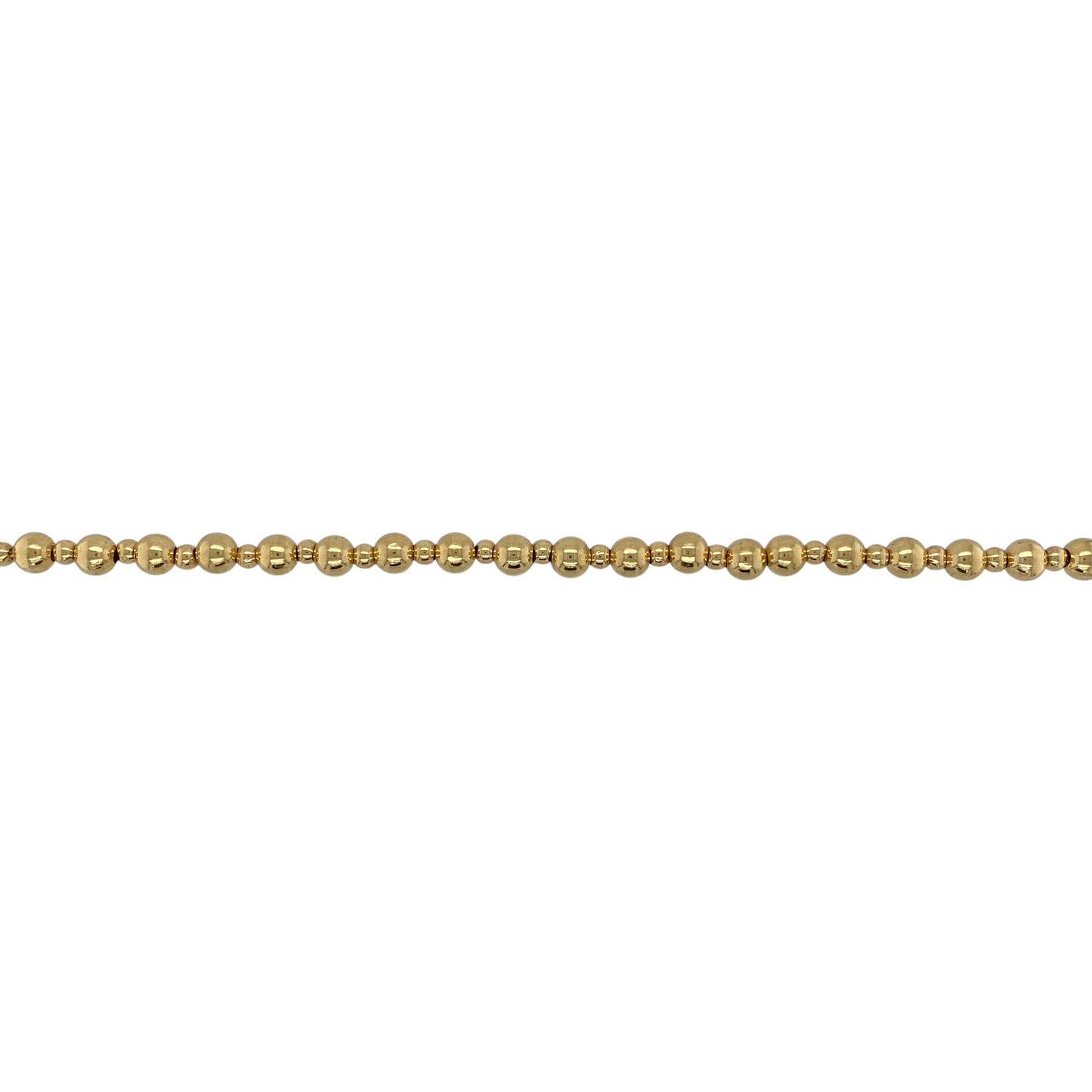 9ct Gold 7" Ball Link Bracelet