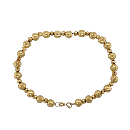 9ct Gold 7" Ball Link Bracelet