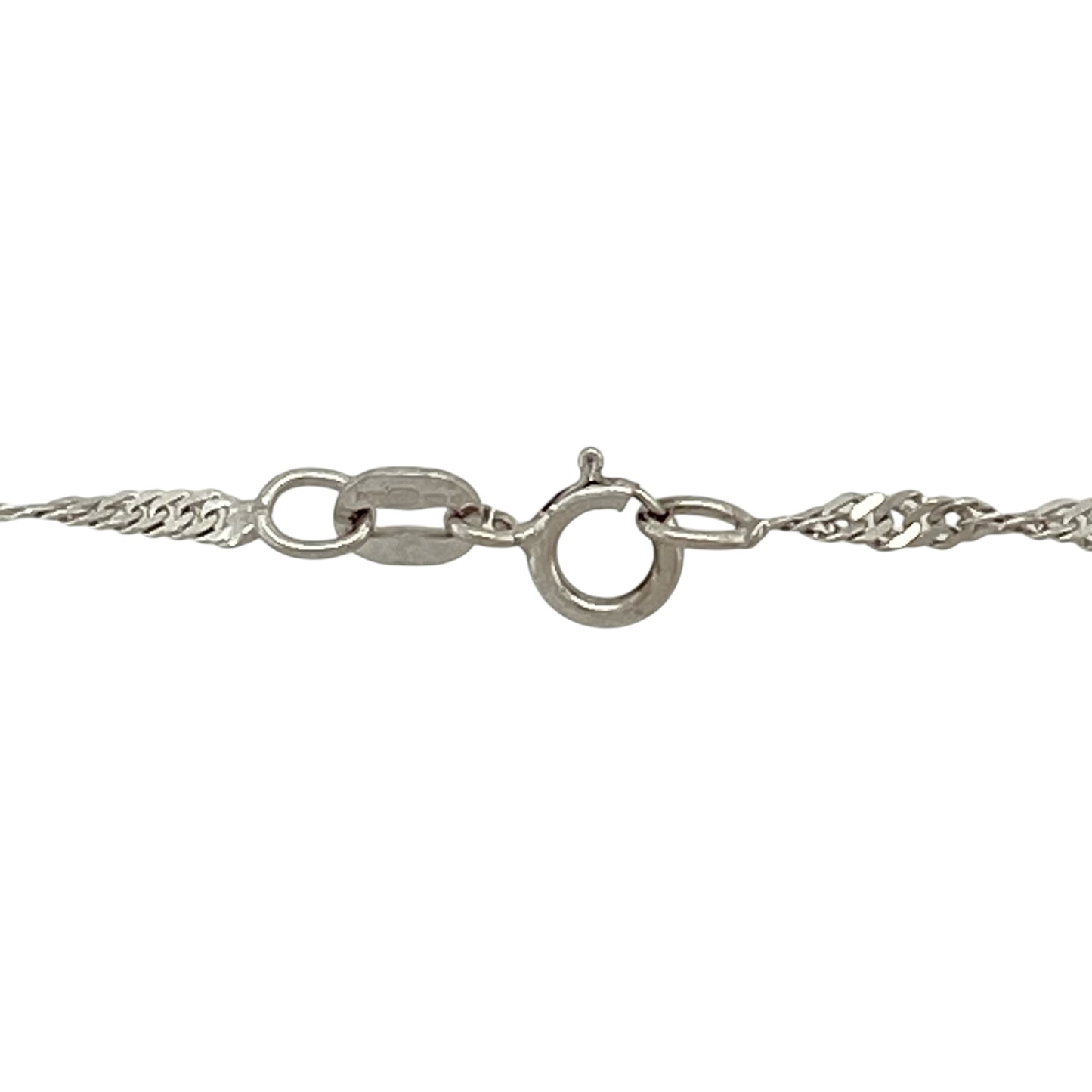 9ct White Gold & Diamond Twist 18" Necklace