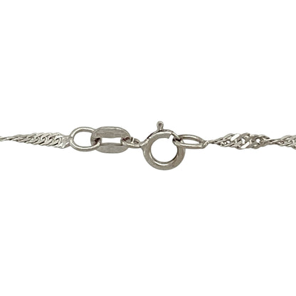 9ct White Gold & Diamond Twist 18" Necklace