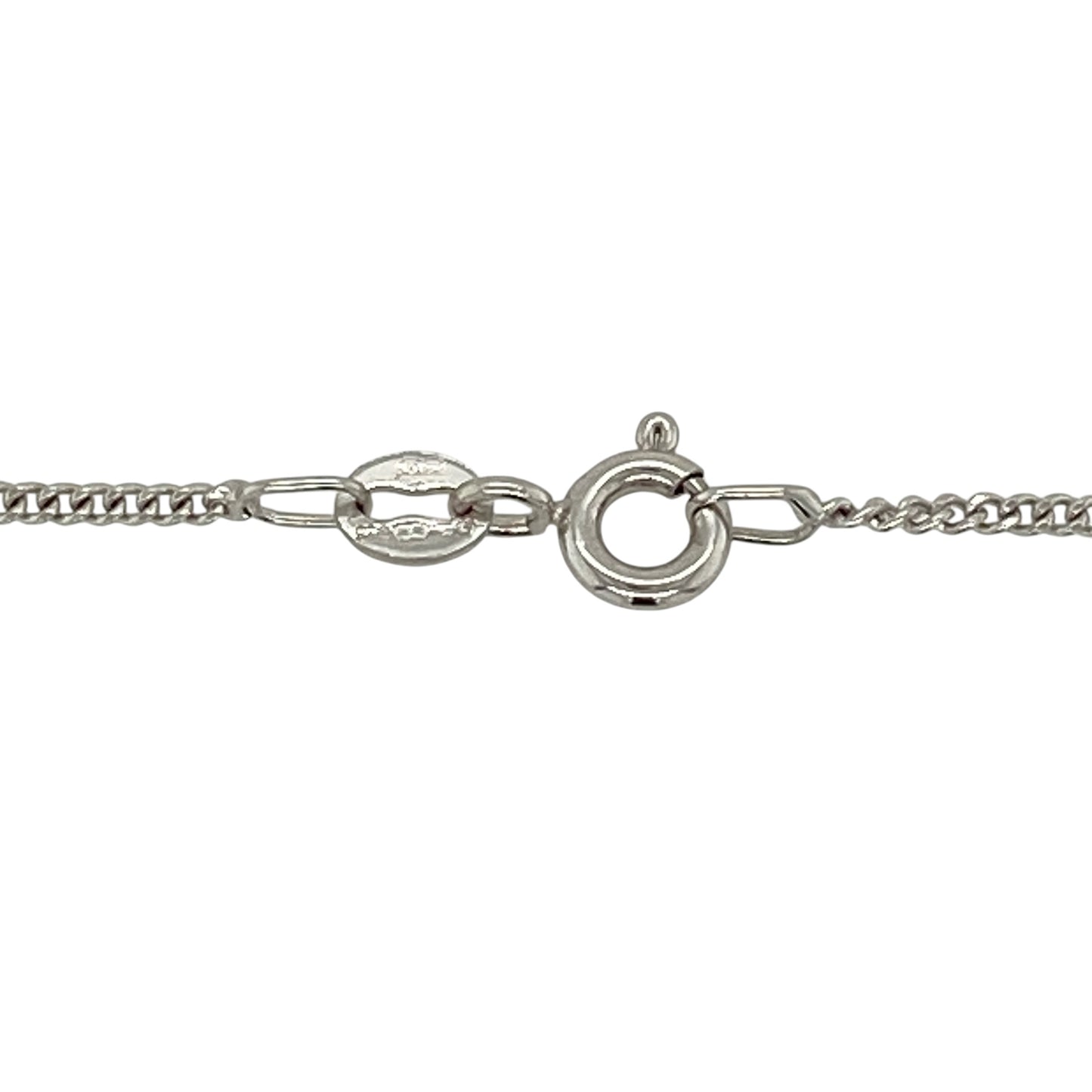 18ct White Gold Diamond Pearl & Topaz 18" Necklace