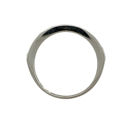 9ct White Gold & Cubic Zirconia Band Ring
