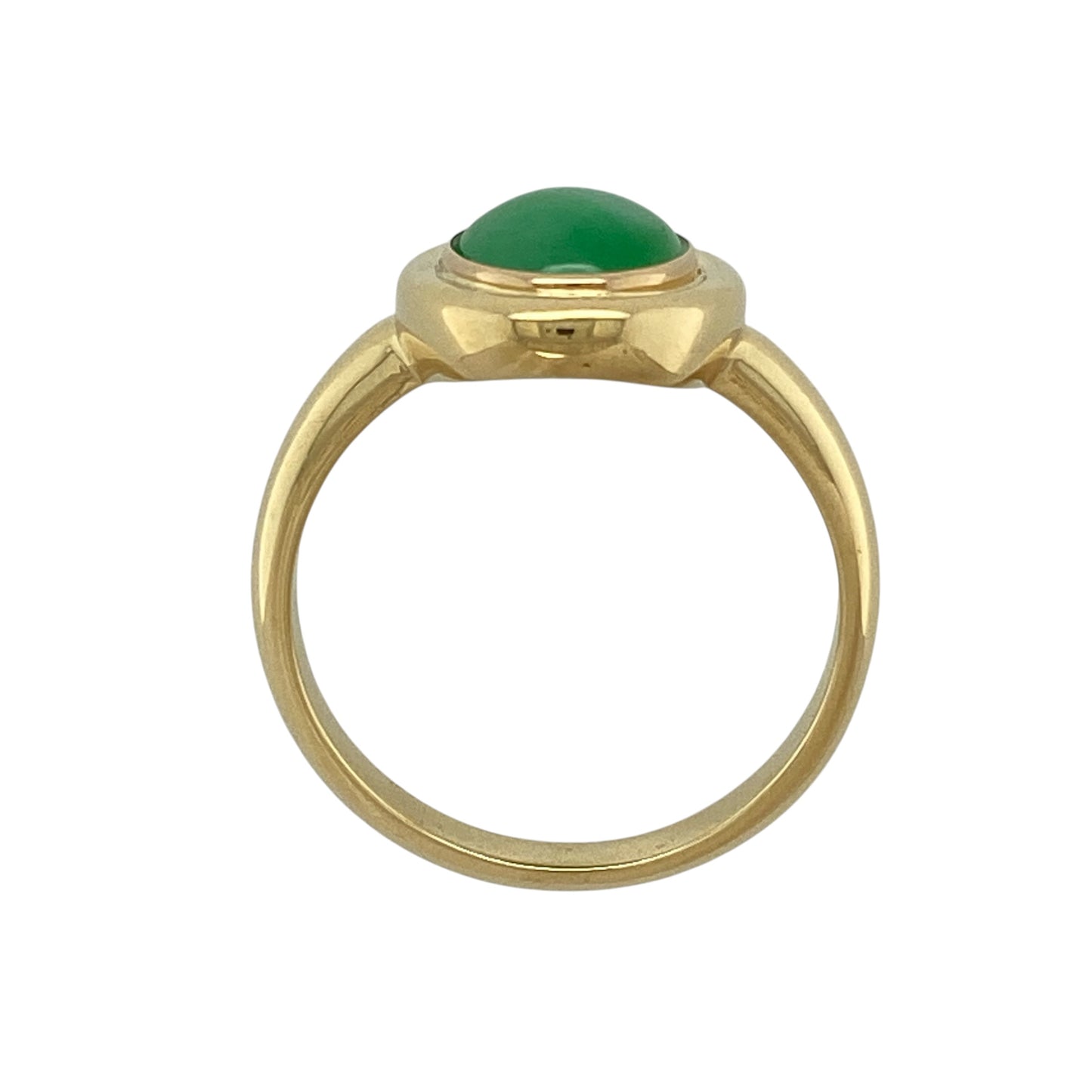18ct Gold & Jade Oval Ring